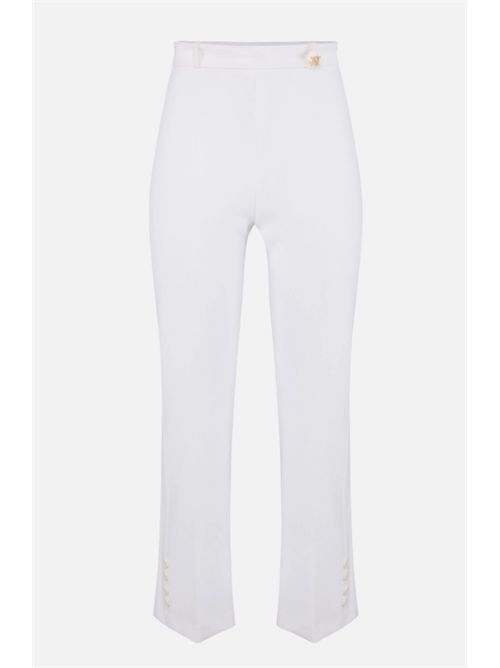 LOGO CHARM TROUSERS ELISABETTA FRANCHI | PA16861E2360 avorio